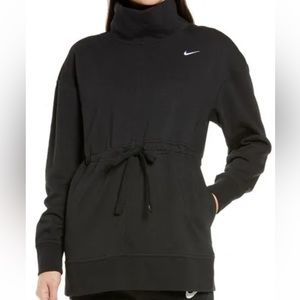 NWOT Nike Dri Fit Women's Cowl Neck Sweatshirt Size Large, Drawstring Waist